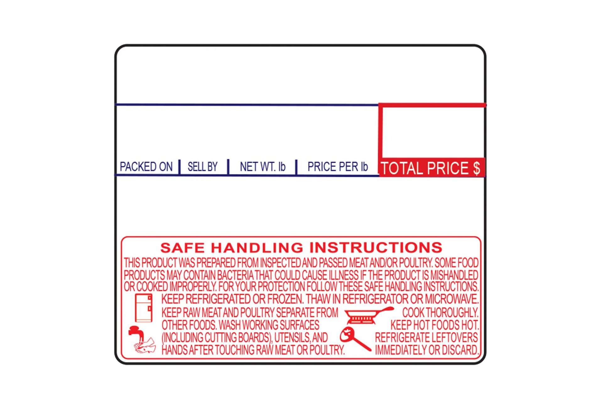 CL-8030, Non-UPC, Safe Handling Instructions, Direct Thermal Label
