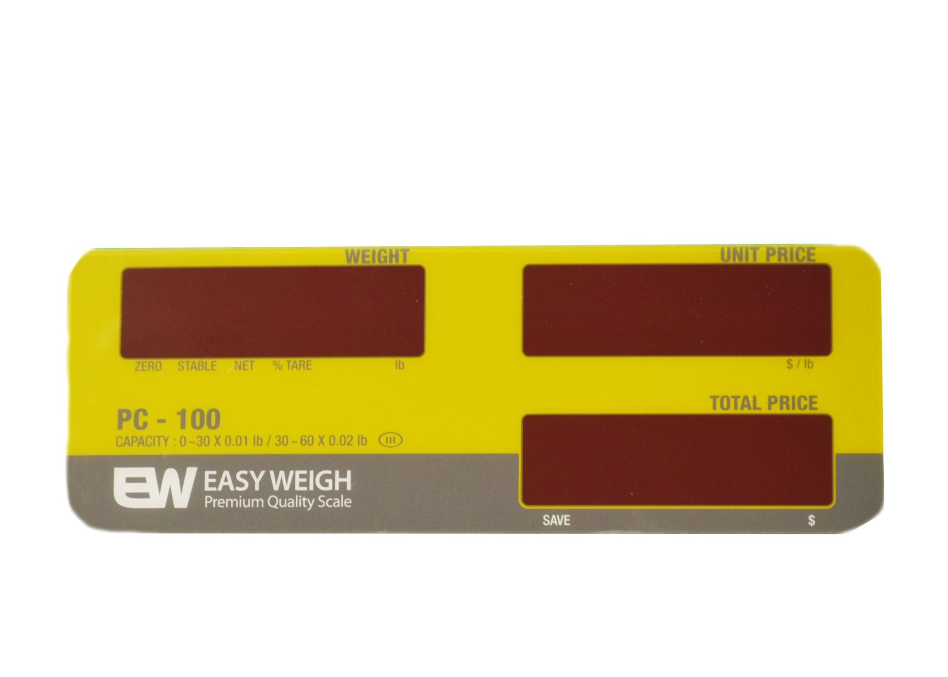 PC-100 Rear Display Window (Non-Pole Model)