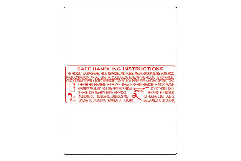 BL-8414, UPC and Safe Handling Instructions, Direct Thermal Label