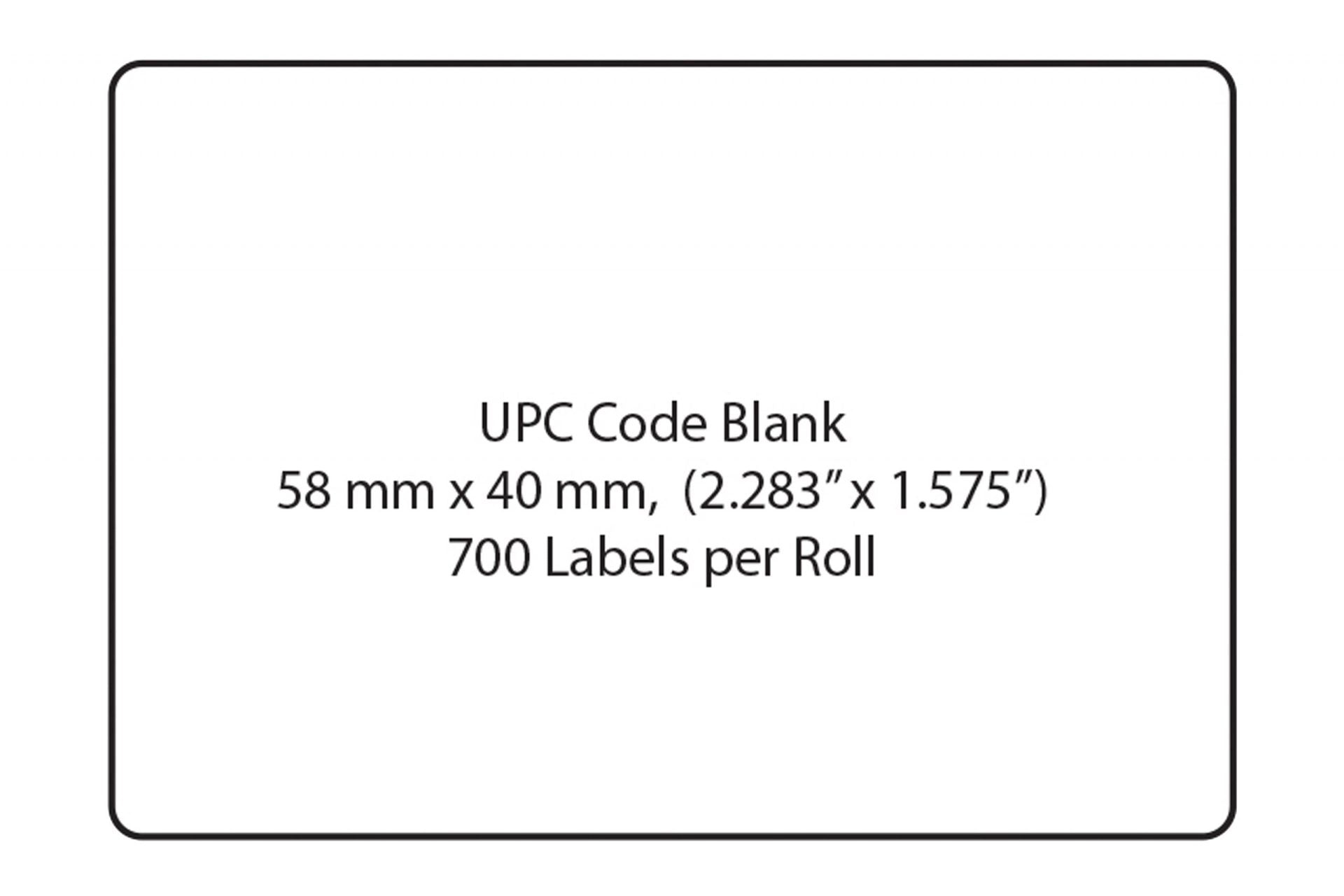 CL-8010 Blank, UPC Barcode Direct Thermal Label