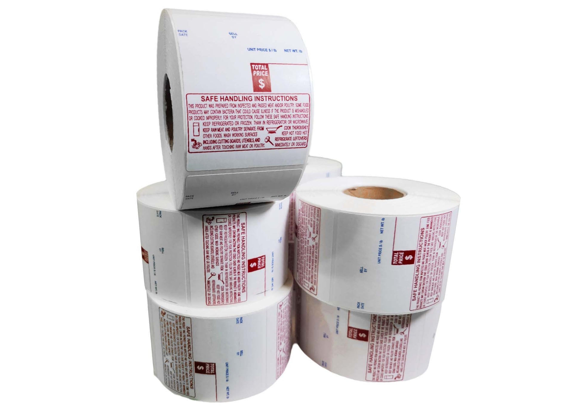 Safe Handling UPC Barcode Direct Thermal Label Compatible With Digi Scale