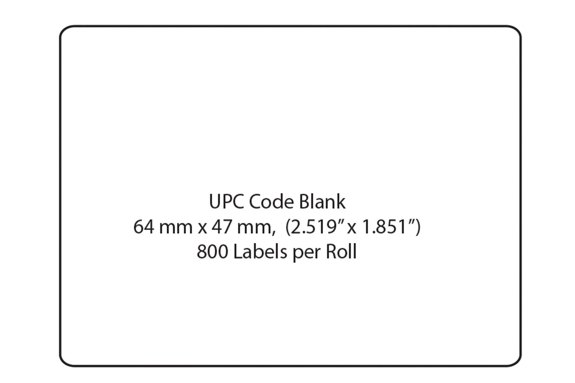 GL-4150 Blank, UPC Barcode, Direct Thermal Label