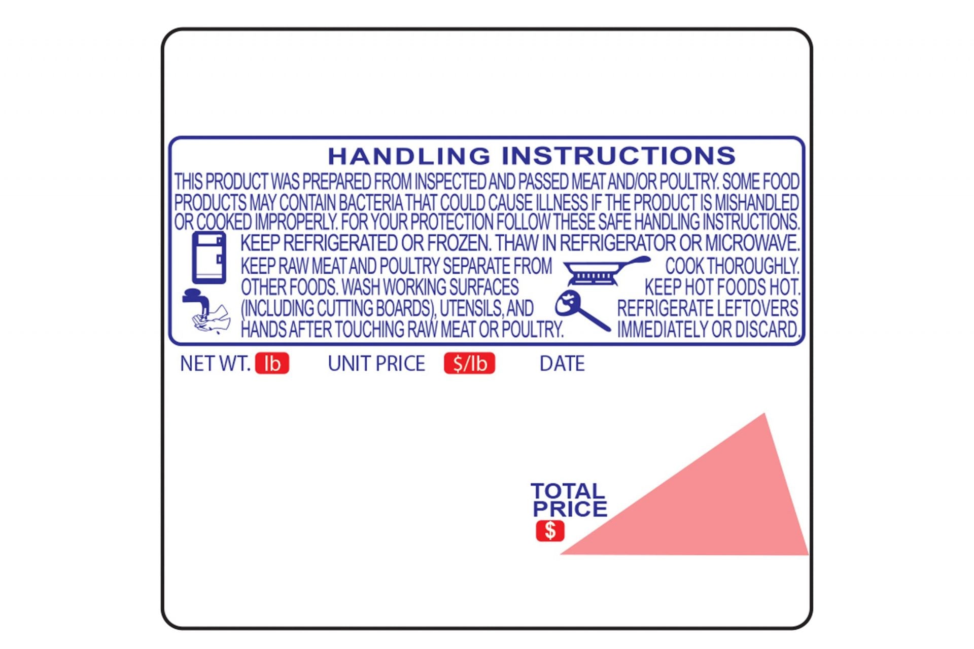 GL-4164, UPC Barcode with Safe Handling Instructions, Direct Thermal Label