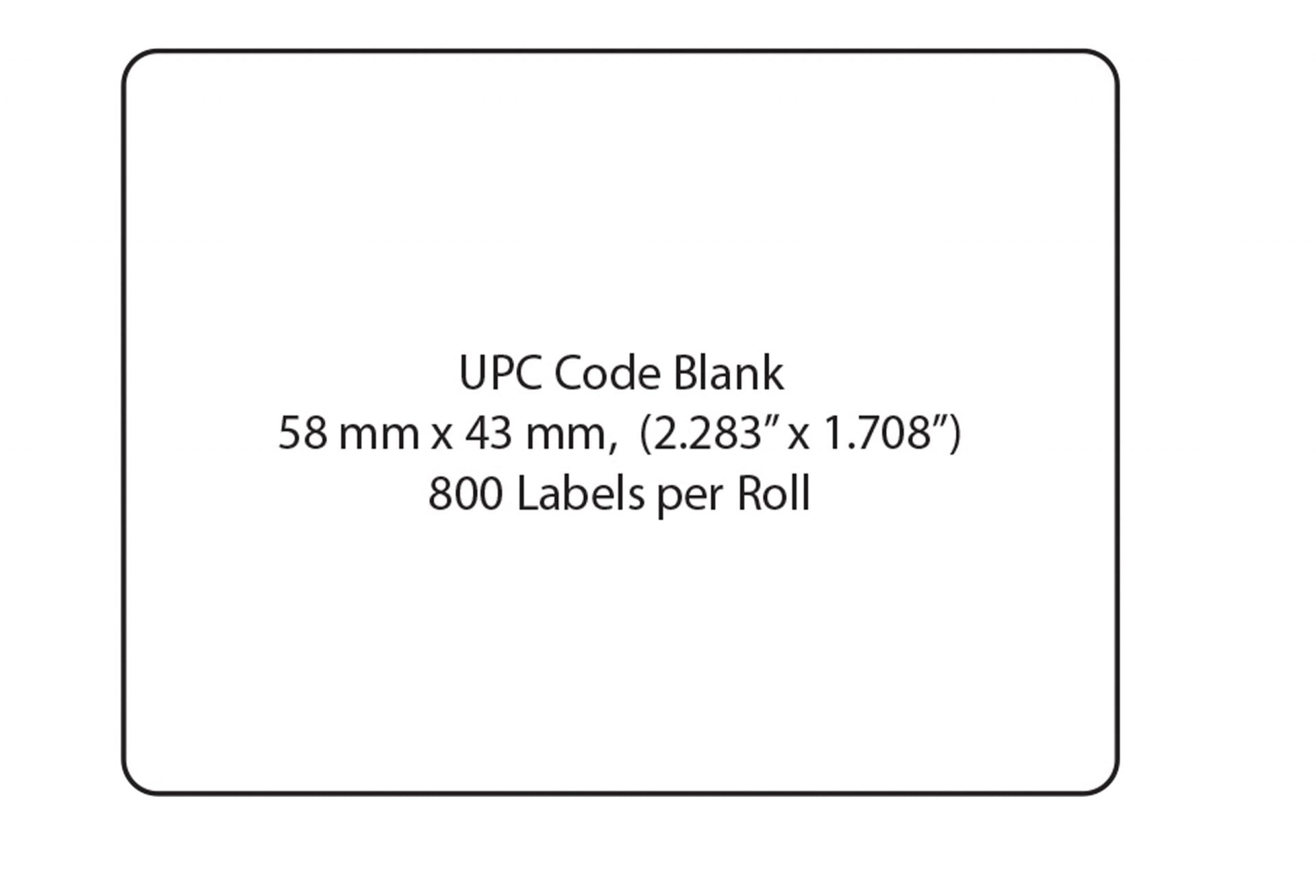 GL-4631 Blank, UPC Barcode, Direct Thermal Label
