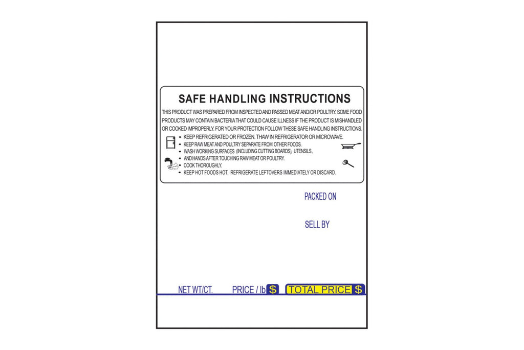 TL-2724, UPC with Safe Handling Instructions, Direct Thermal Label