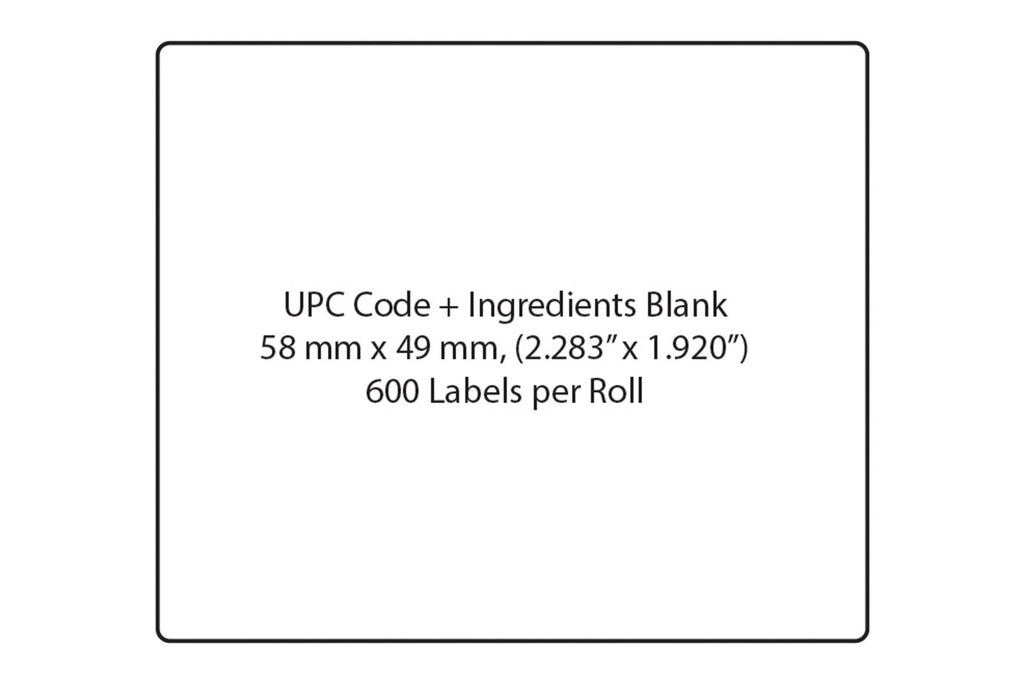 TL-4900 Blank, UPC Barcode, Direct Thermal Label